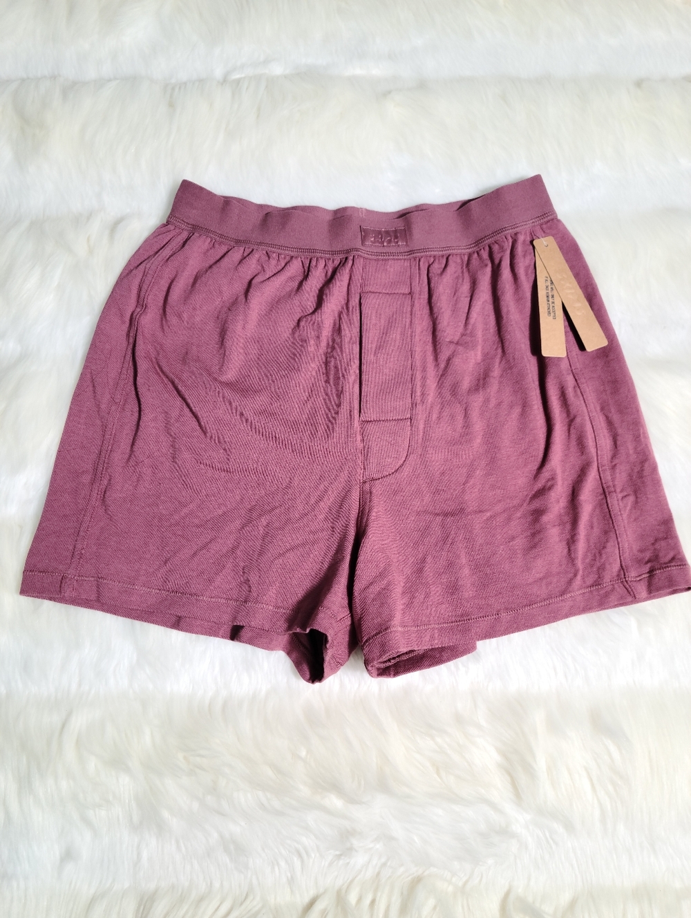 SKIMS Boyfriend Loose Boxer Short Pink Beet Women XX-Small NEW
